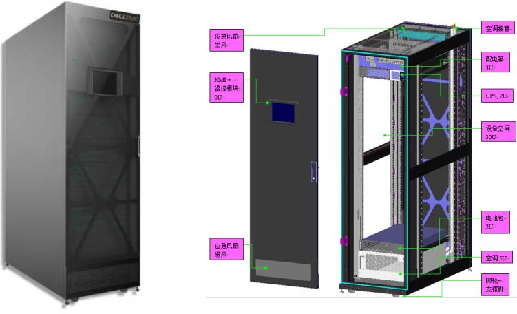 戴尔易安信智能微型数据中心一体柜